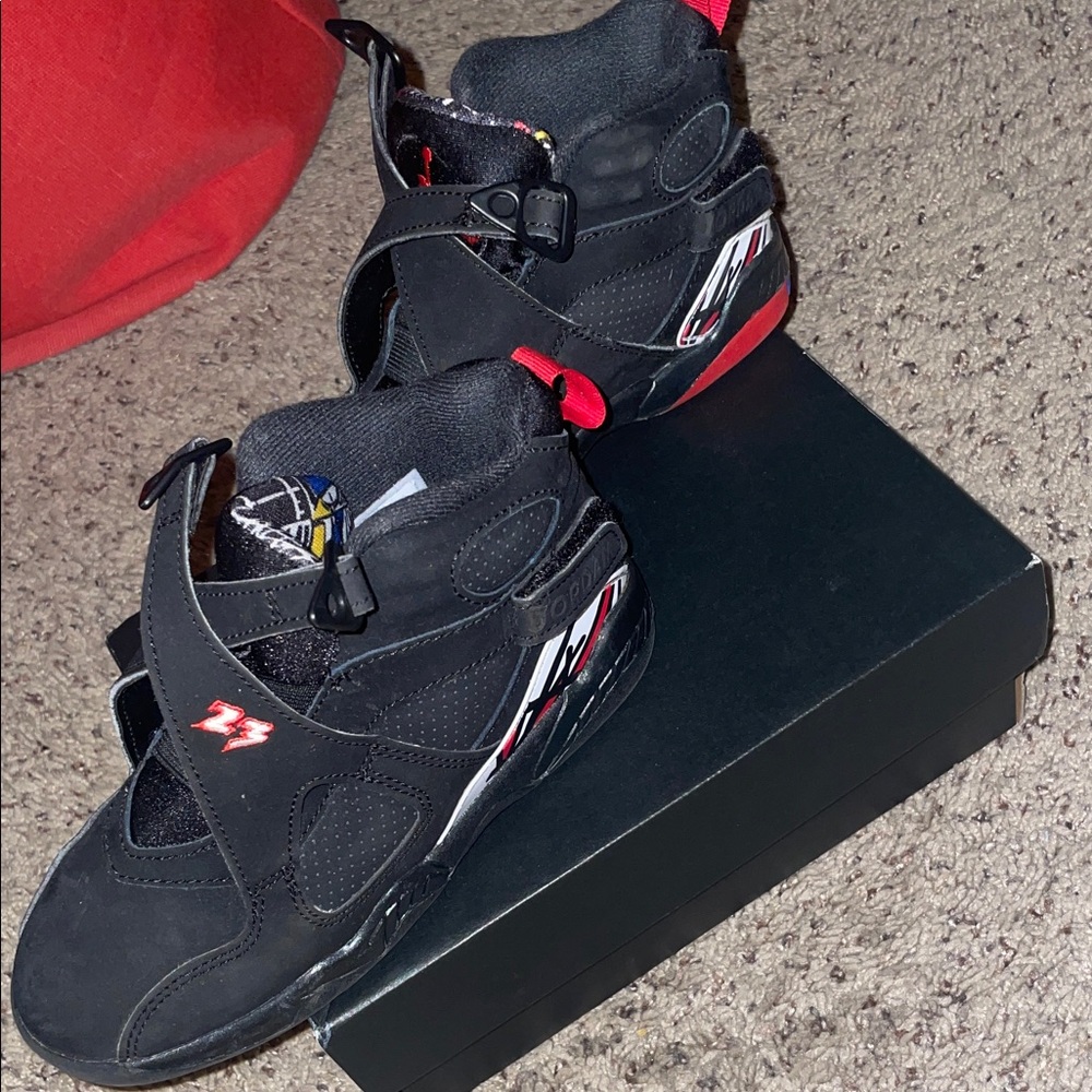 Jordan 8 Retro PS in Black, Red, and White - Picture 4 of 6